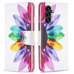 Til Samsung Galaxy A55 5G PU-læder flip cover med mønsterprint