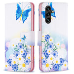 Til Samsung Galaxy A55 5G PU-læder flip cover med mønsterprint
