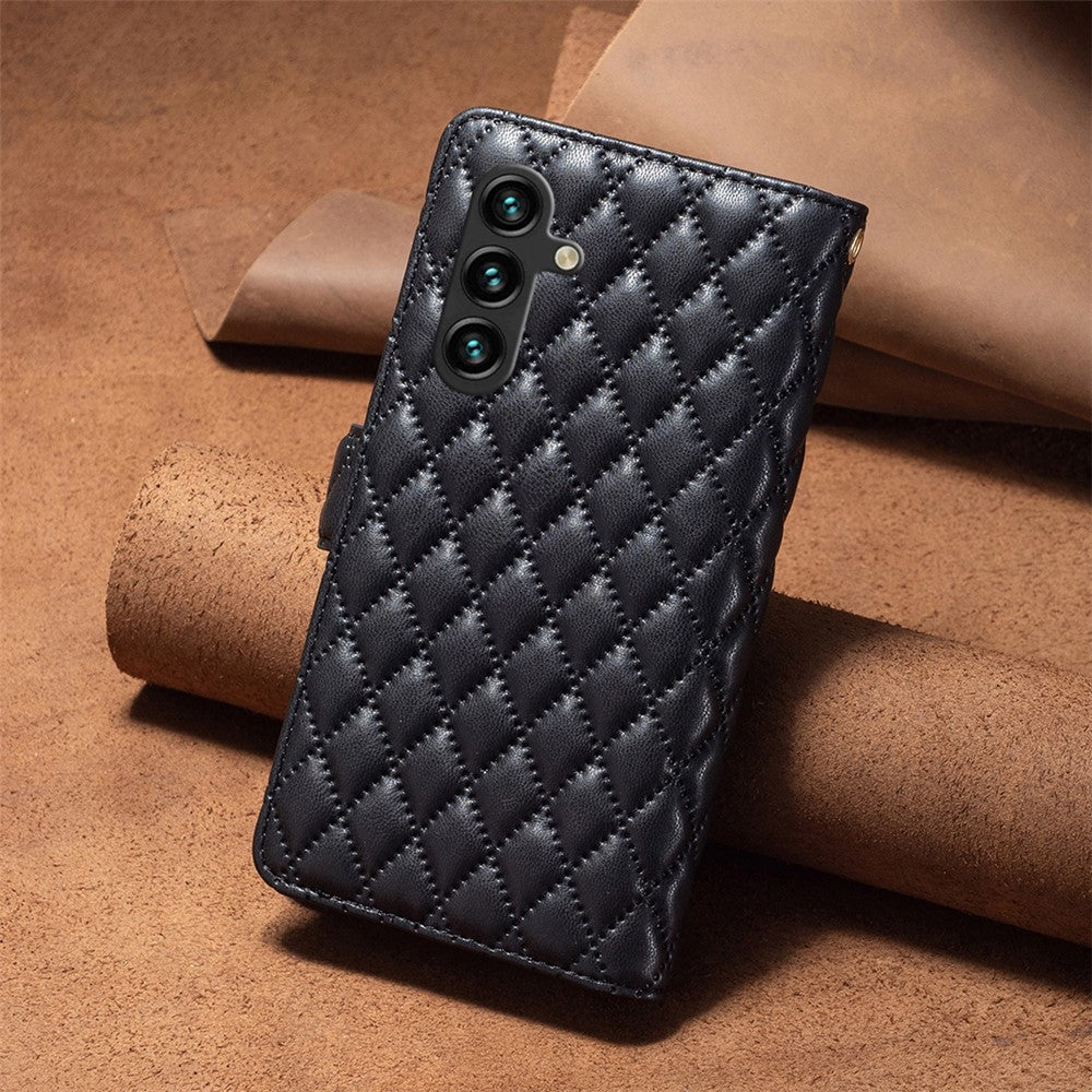 BINFEN COLOR BF Style-15 til Samsung Galaxy A55 5G Mobilcover med Lynlåslomme og Støttefod