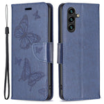 For Samsung Galaxy A55 5G Case Anti-Fall Butterfly Imprinted Leather Mobile Phone Stand Cover