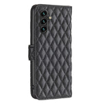 BINFEN COLOR BF Style-14 For Samsung Galaxy A55 5G Leather Case Rhombus Grid Pattern Phone Cover