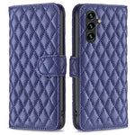 BINFEN COLOR BF Style-14 For Samsung Galaxy A55 5G Leather Case Rhombus Grid Pattern Phone Cover
