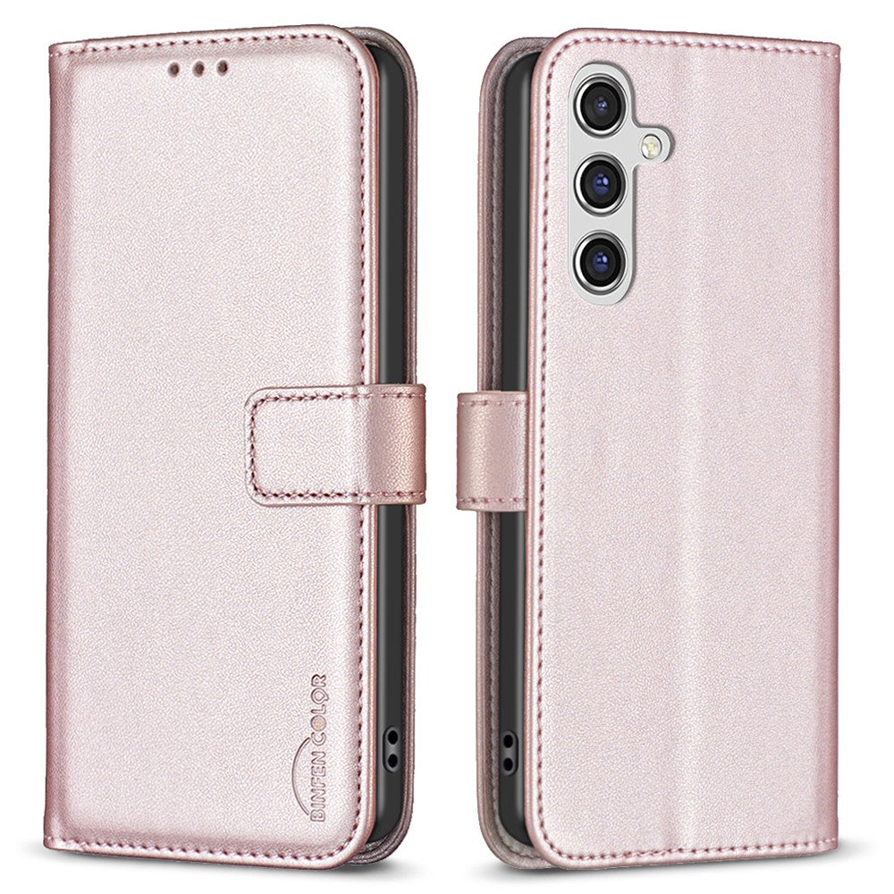 BINFEN COLOR BF17 For Samsung Galaxy A55 5G Flip Case PU Leather All Inclusive Phone Cover