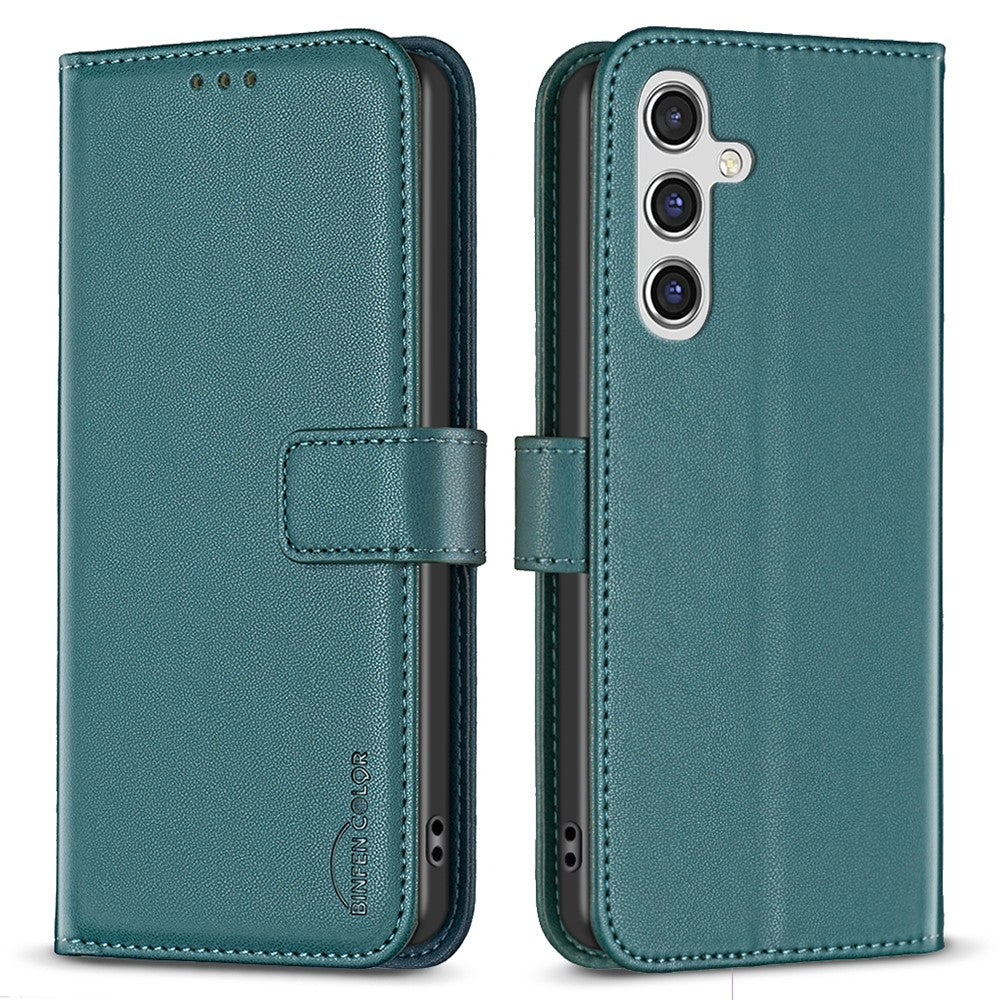 BINFEN COLOR BF17 For Samsung Galaxy A55 5G Flip Case PU Leather All Inclusive Phone Cover