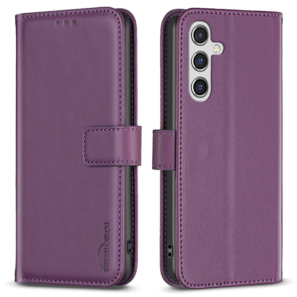 BINFEN COLOR BF17 For Samsung Galaxy A55 5G Flip Case PU Leather All Inclusive Phone Cover