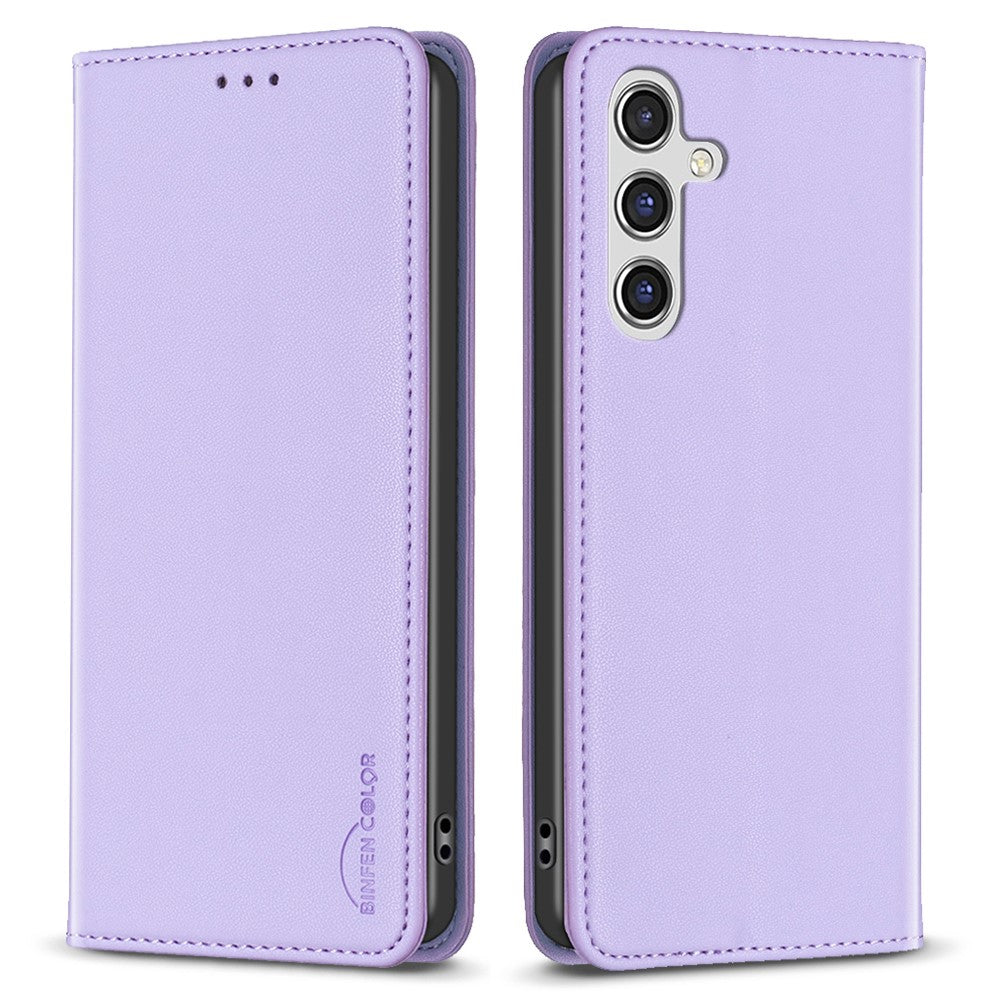 BINFEN COLOR BF18 Til Samsung Galaxy A55 5G Læderetui Flipcover med Kortholder