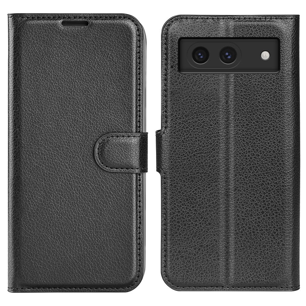 For Google Pixel 8a Leather Case Litchi Texture Stand Phone Wallet Cover
