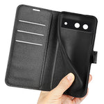 For Google Pixel 8a Leather Case Litchi Texture Stand Phone Wallet Cover