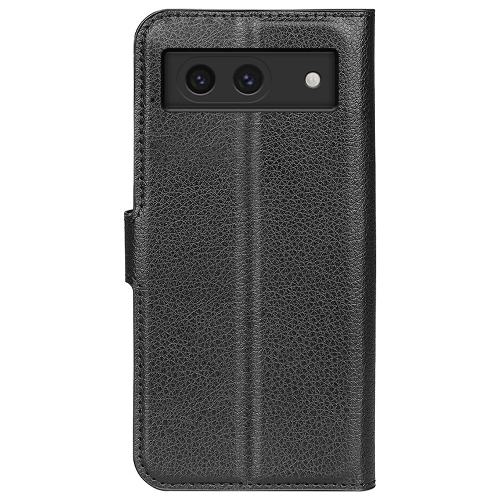 For Google Pixel 8a Leather Case Litchi Texture Stand Phone Wallet Cover