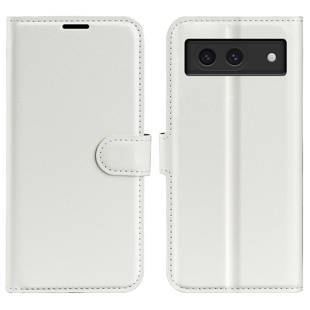 For Google Pixel 8a Leather Case Litchi Texture Stand Phone Wallet Cover
