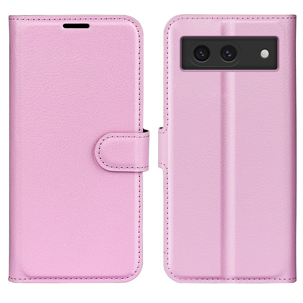 For Google Pixel 8a Leather Case Litchi Texture Stand Phone Wallet Cover