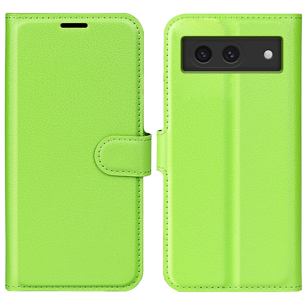 For Google Pixel 8a Leather Case Litchi Texture Stand Phone Wallet Cover