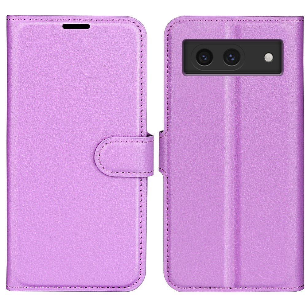For Google Pixel 8a Leather Case Litchi Texture Stand Phone Wallet Cover