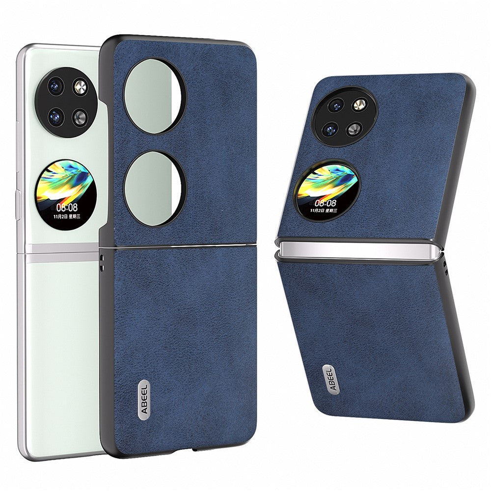 ABEEL För Huawei Pocket 2 mobilskal PU-läder + PC Reptåligt Skydd
