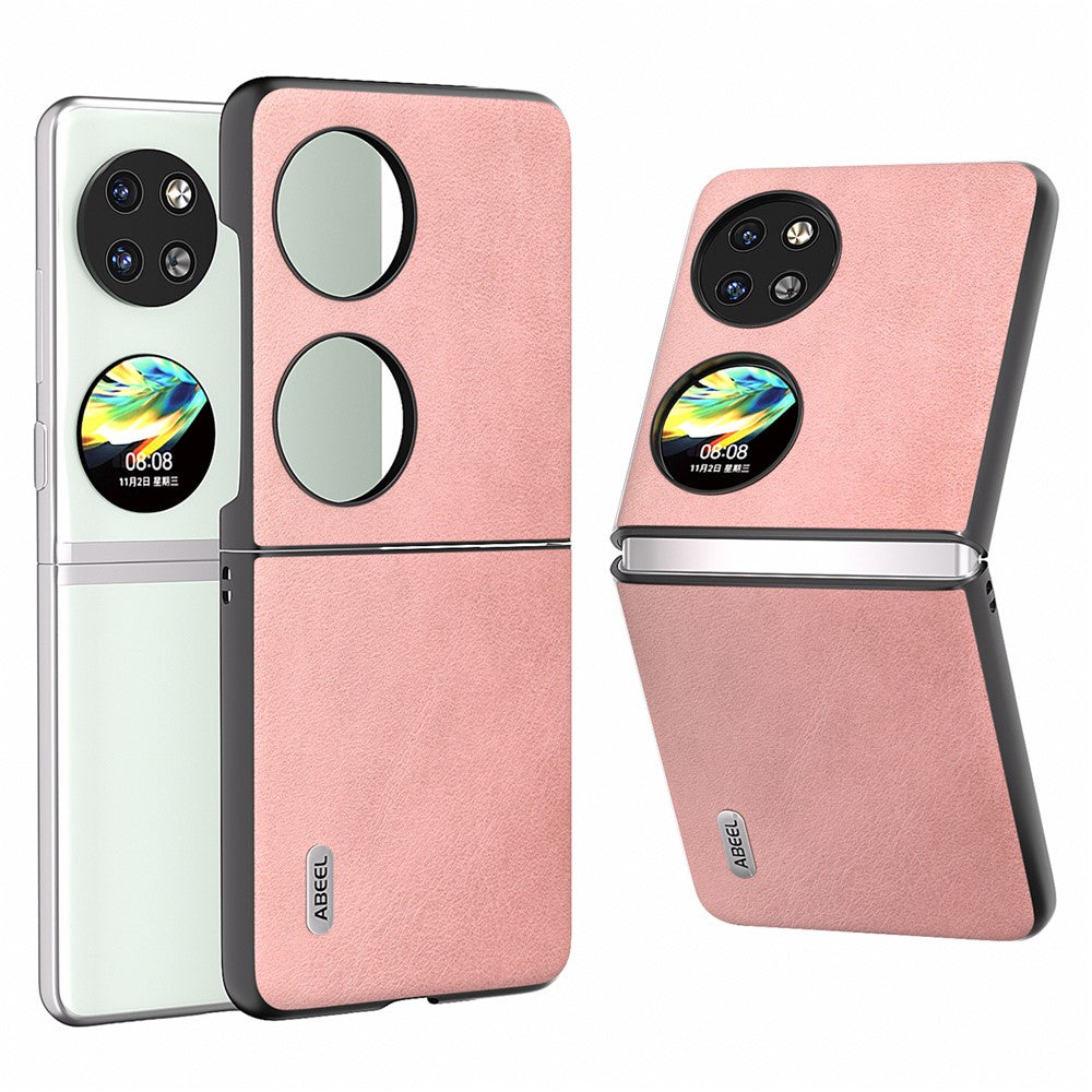 ABEEL För Huawei Pocket 2 mobilskal PU-läder + PC Reptåligt Skydd