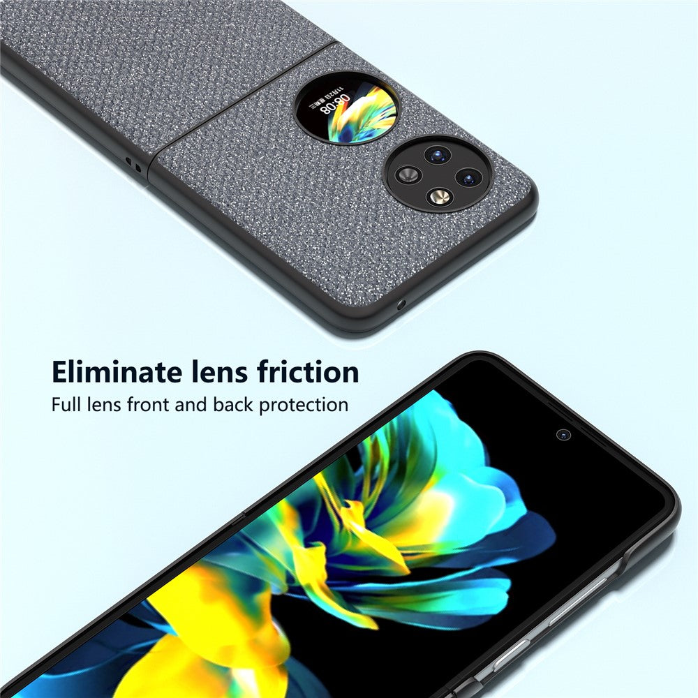 ABEEL För Huawei Pocket 2 mobilskal PU-läder Strassstruktur Baksida