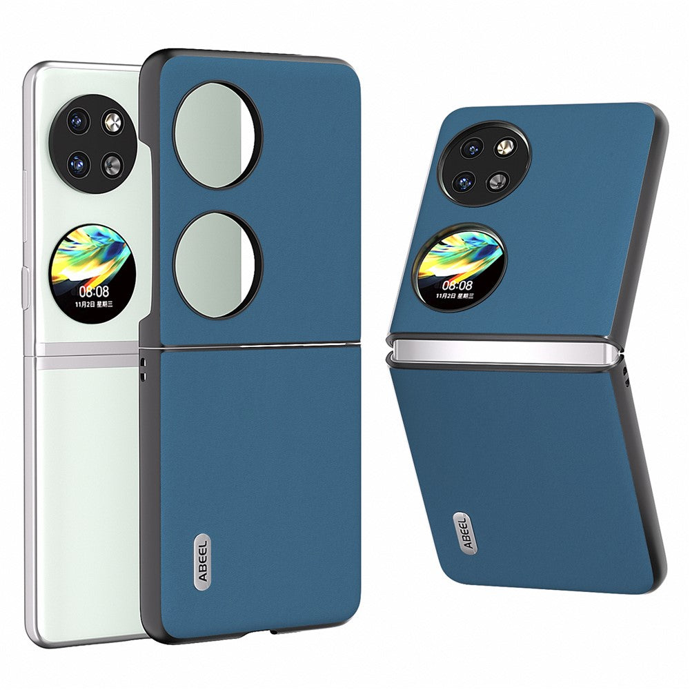 ABEEL För Huawei Pocket 2 mobilskal Äkta Koläder Mjukt Silkeslent Skal