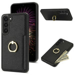 For Samsung Galaxy S24 Cell Phone Case PU Leather + TPU Card Holder Cover with Kickstand