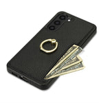 For Samsung Galaxy S24 Cell Phone Case PU Leather + TPU Card Holder Cover with Kickstand
