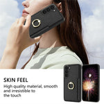 For Samsung Galaxy S24 Cell Phone Case PU Leather + TPU Card Holder Cover with Kickstand