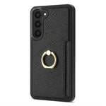For Samsung Galaxy S24 Cell Phone Case PU Leather + TPU Card Holder Cover with Kickstand