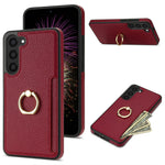 For Samsung Galaxy S24 Cell Phone Case PU Leather + TPU Card Holder Cover with Kickstand