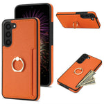 For Samsung Galaxy S24 Cell Phone Case PU Leather + TPU Card Holder Cover with Kickstand