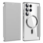 For Samsung Galaxy S24 Ultra Case Magnetic Case Electroplating RFID Blocking Clear Phone Cover