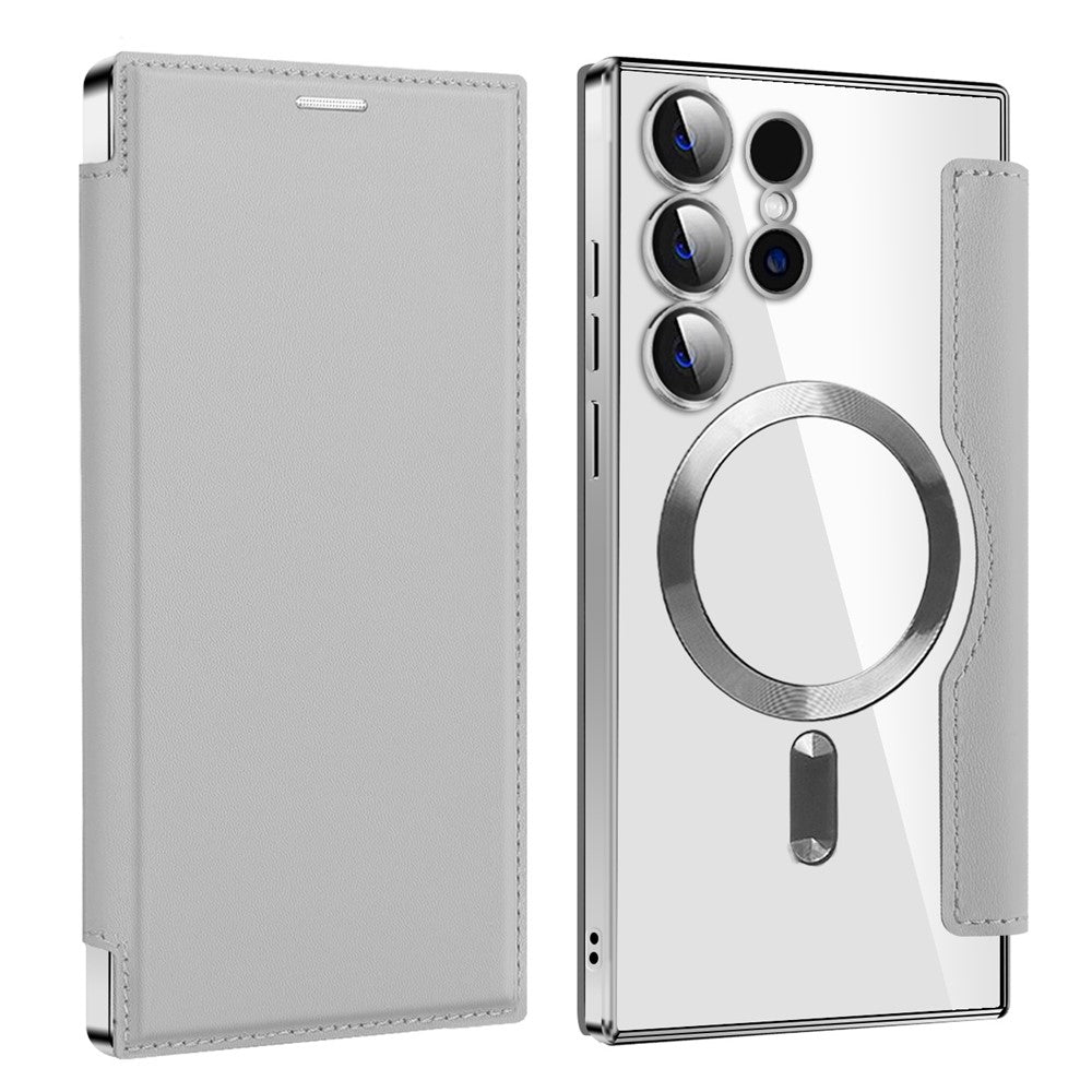 For Samsung Galaxy S24 Ultra Case Magnetic Case Electroplating RFID Blocking Clear Phone Cover