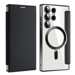 For Samsung Galaxy S24 Ultra Case Magnetic Case Electroplating RFID Blocking Clear Phone Cover