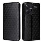 For Xiaomi Redmi Note 13 Pro+ 5G Case Rhombus Imprinted PU Leather Cover with Wallet