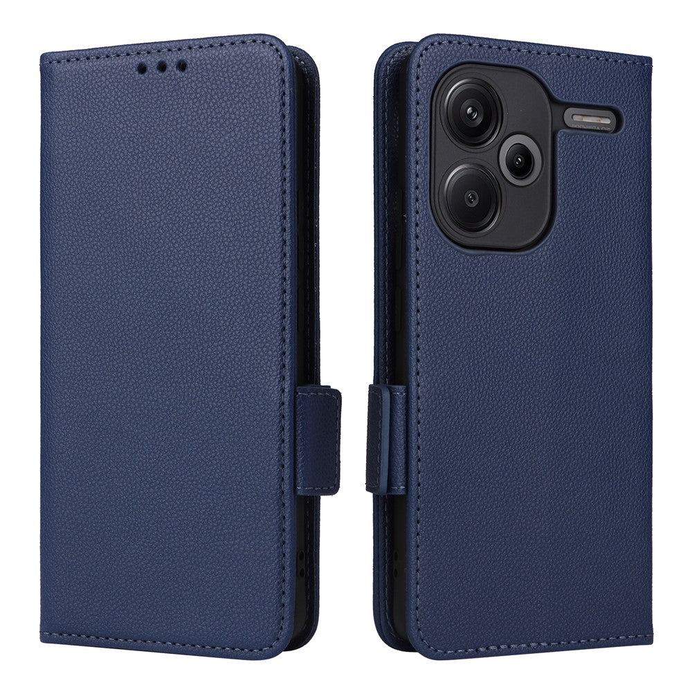 For Xiaomi Redmi Note 13 Pro+ 5G Case Litchi Texture PU Leather Wallet Phone Protector with Strap