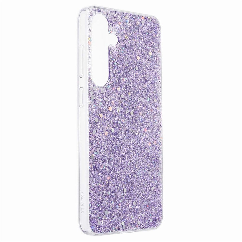 Samsung Galaxy S24+ skal, reptåligt, glittrigt TPU-skal