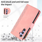 Samsung Galaxy A25 5G (Global) (161,0 x 76,5 x 8,3 mm) fodral med tryck i PU-läder, 9 kortfack, plånboksfodral för mobil