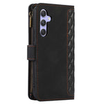 Til Samsung Galaxy A05s 4G Etui Lynlås Læder Rhombus Gitter Præget Telefonbeskytter