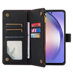 Til Samsung Galaxy A05s 4G Etui Lynlås Læder Rhombus Gitter Præget Telefonbeskytter
