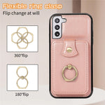 Samsung Galaxy S22+ 5G-skal med stativ, Slim-Fit TPU+PU-läder, mobilmobilskal