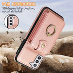 Samsung Galaxy S22+ 5G-skal med stativ, Slim-Fit TPU+PU-läder, mobilmobilskal