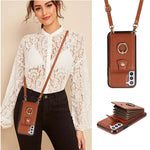 For Samsung Galaxy S21 4G / 5G Case Kickstand TPU+PU Leather Slim-Fit Mobile Phone Cover
