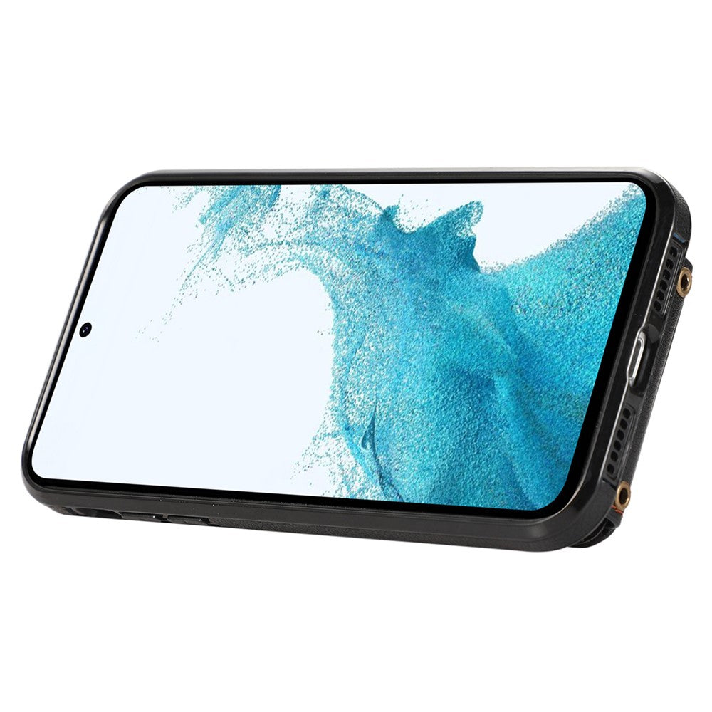 For Samsung Galaxy S21+ 5G Case TPU+PU Leather RFID Blocking Card Holder Phone Cover
