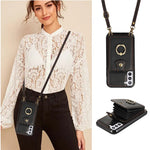 For Samsung Galaxy S21+ 5G Case TPU+PU Leather RFID Blocking Card Holder Phone Cover