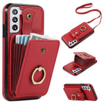 For Samsung Galaxy S21+ 5G Case TPU+PU Leather RFID Blocking Card Holder Phone Cover