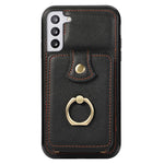 For Samsung Galaxy S22 5G Case RFID Blocking Kickstand Mobile Phone Cover TPU+PU Leather Phone Shell