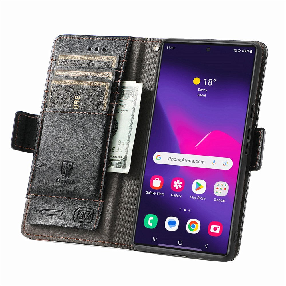 For Samsung Galaxy S24 Ultra Phone Cases CASENEO PU Leather Cover Stand with RFID Blocking Wallet
