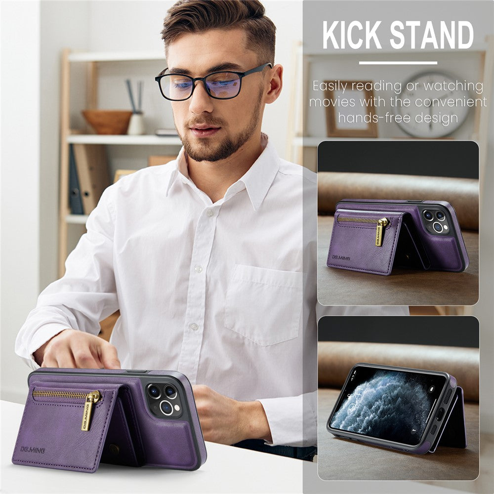 DG.MING M5-serie til iPhone 11 Pro Max lædercover med aftagelig magnetisk pung