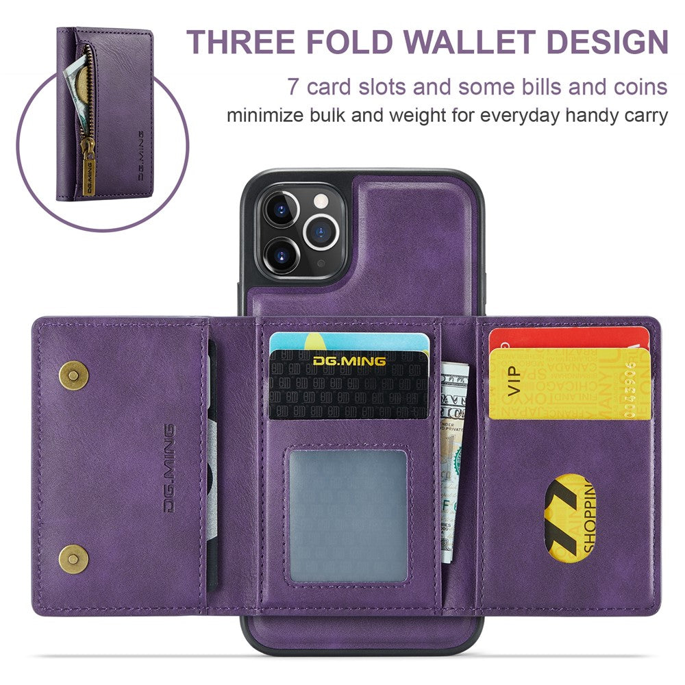DG.MING M5-serie til iPhone 11 Pro Max lædercover med aftagelig magnetisk pung