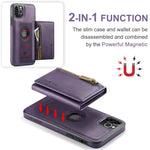 DG.MING M5-serie til iPhone 11 Pro Max lædercover med aftagelig magnetisk pung