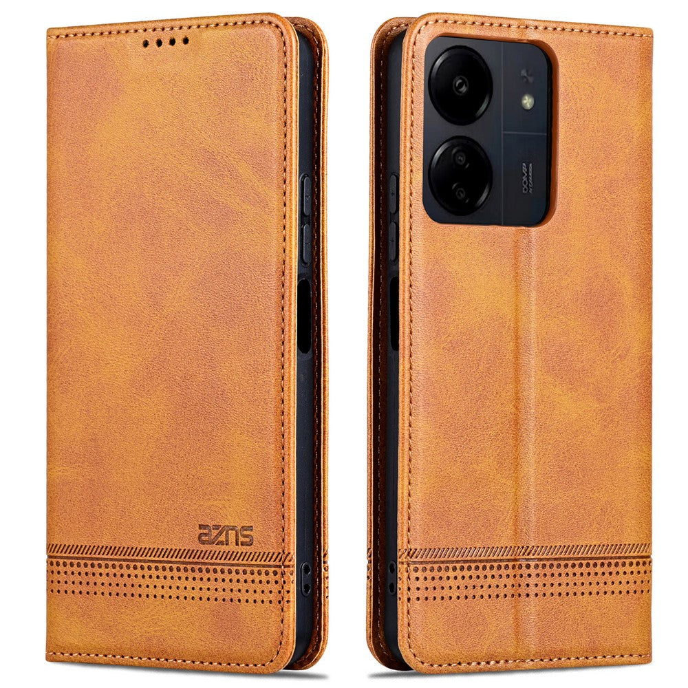 AZNS Läderfodral för Xiaomi 13C 4G / 13C 5G / Poco C65 4G / Poco M6 5G / 13R 5G Plånboksfodral med magnetiskt skydd för mobilen