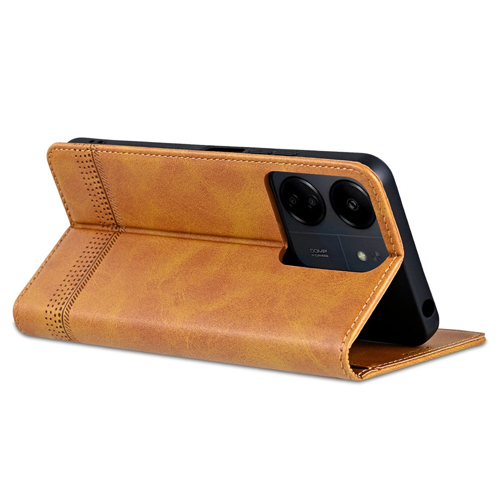 AZNS Läderfodral för Xiaomi 13C 4G / 13C 5G / Poco C65 4G / Poco M6 5G / 13R 5G Plånboksfodral med magnetiskt skydd för mobilen