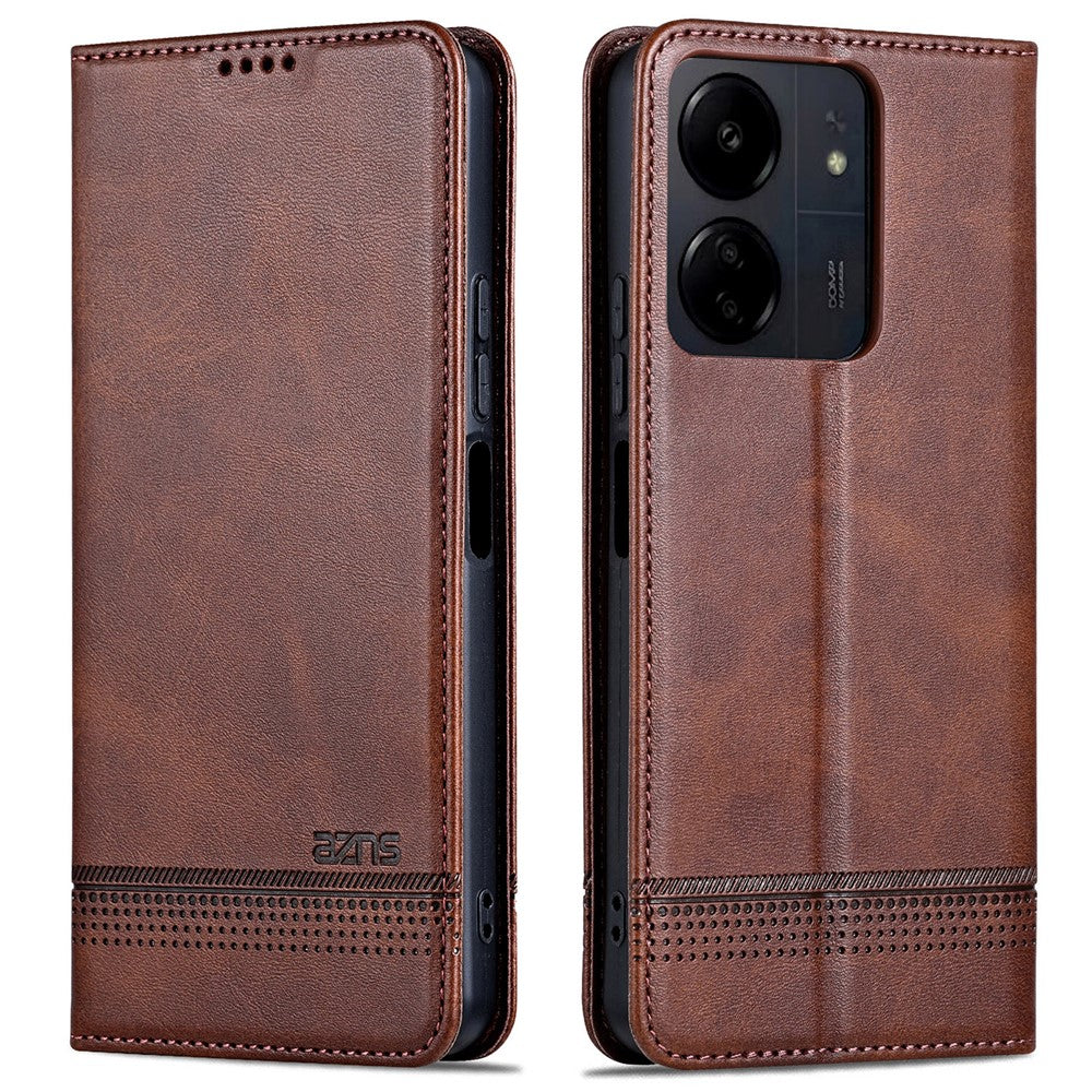 AZNS Läderfodral för Xiaomi 13C 4G / 13C 5G / Poco C65 4G / Poco M6 5G / 13R 5G Plånboksfodral med magnetiskt skydd för mobilen